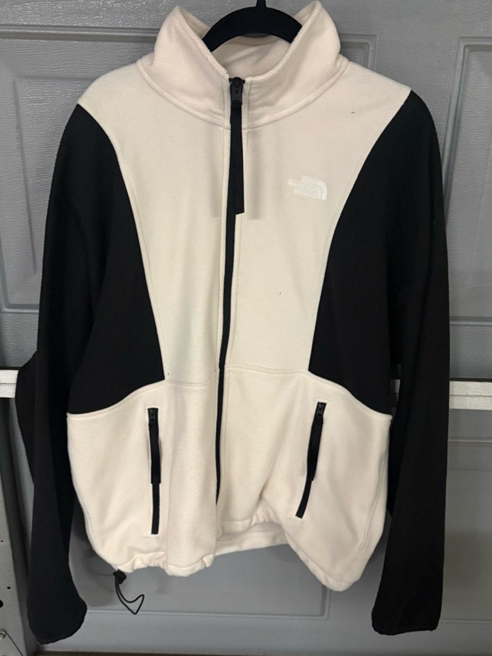 The North Face Contrast Fleece Jacket - White & Black